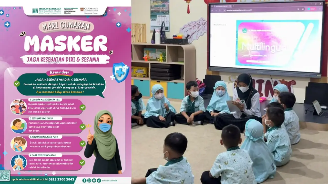 Berita: TK Islam Sabilillah Malang 1 Gencarkan Gerakan Wajib Masker  Demi Lindungi Kesehatan Siswa